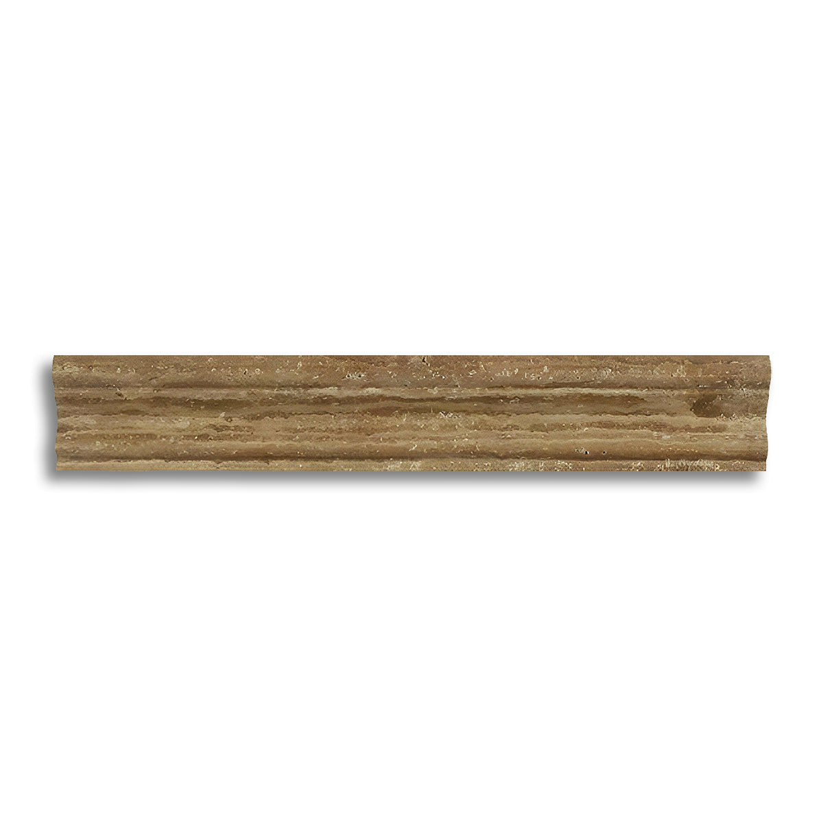 Noce Exotic Travertine (Vein-Cut) Polished & Unfilled Milano (Crown / Mercer) Molding Trim