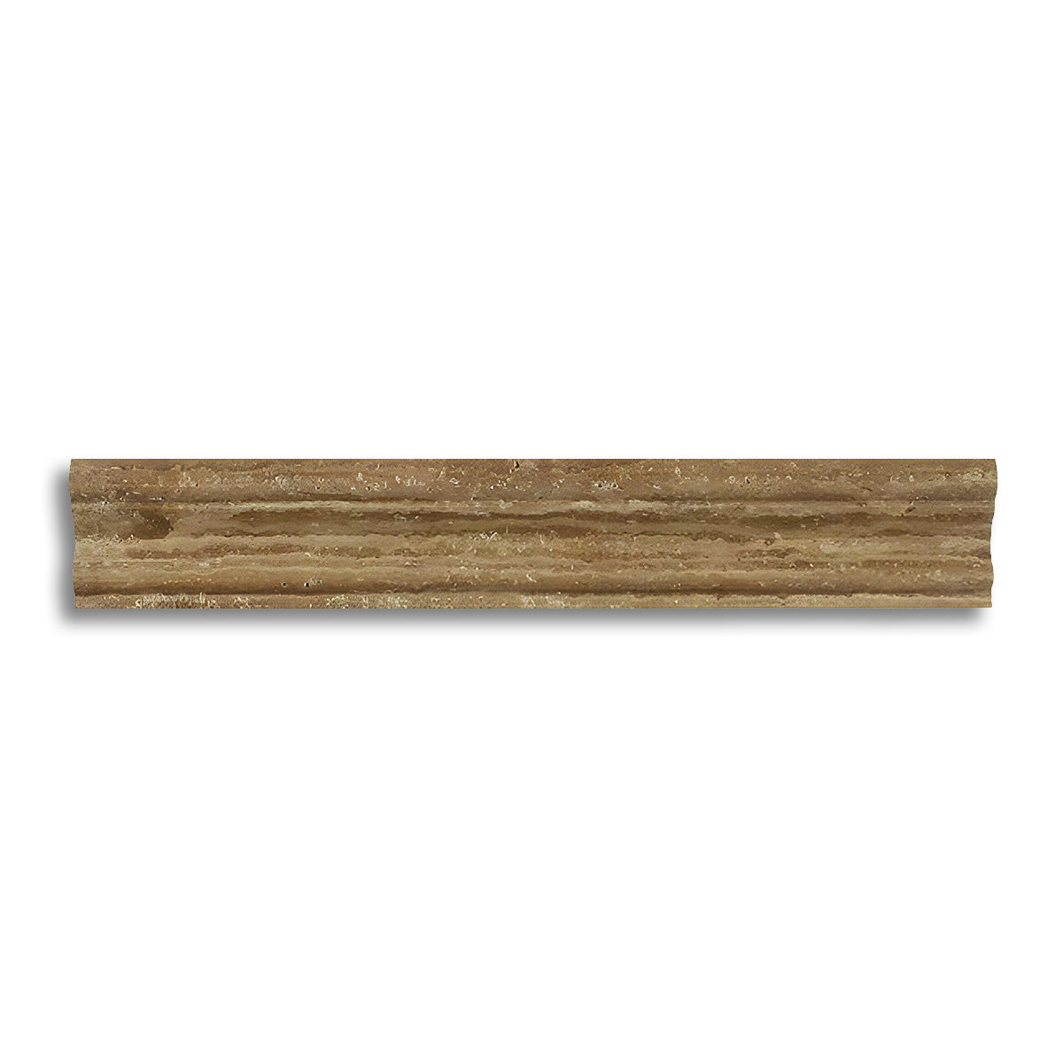 Noce Exotic Travertine (Vein-Cut) Polished & Unfilled Milano (Crown / Mercer) Molding Trim - American Tile Depot