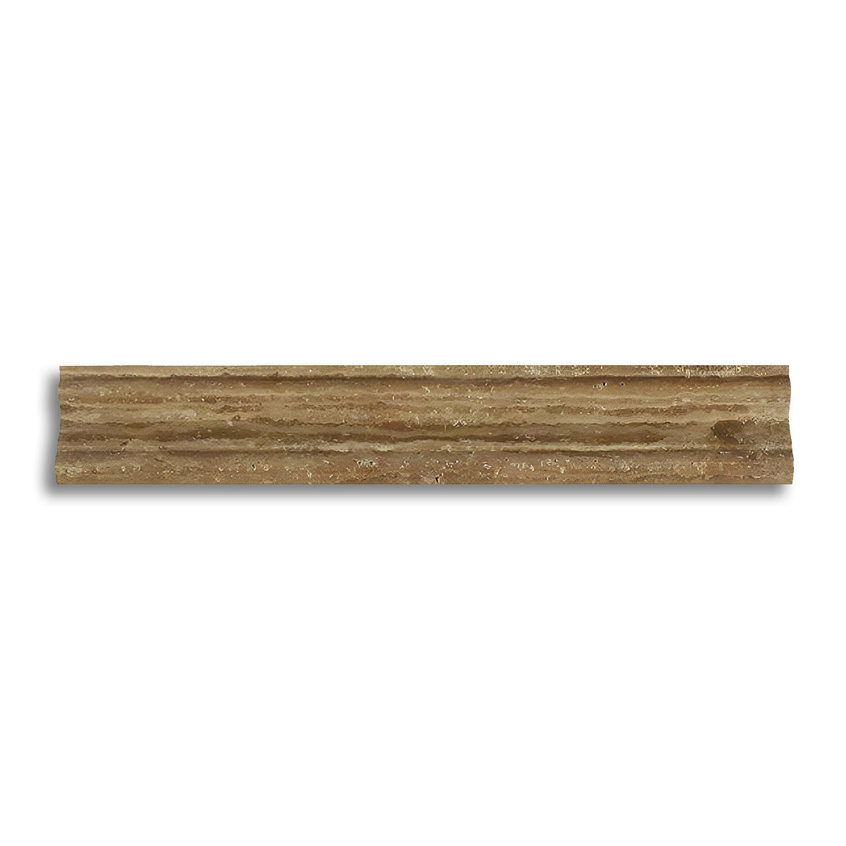 Noce Exotic Travertine (Vein-Cut) Honed & Unfilled Milano (Crown / Mercer) Molding Trim