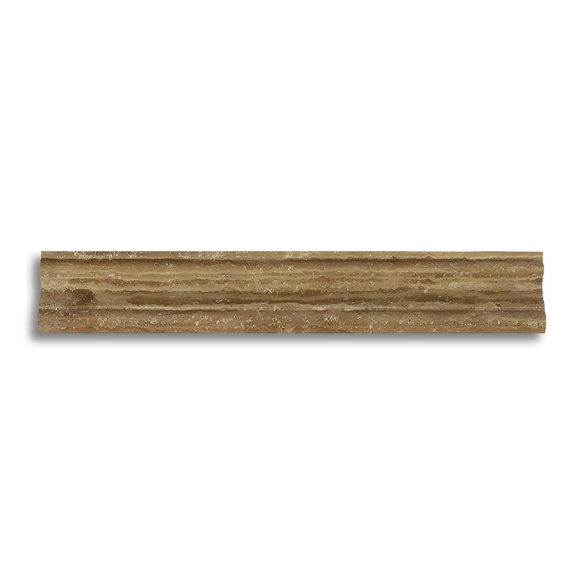 Noce Exotic Travertine (Vein-Cut) Polished & Unfilled Milano (Crown / Mercer) Molding Trim - American Tile Depot