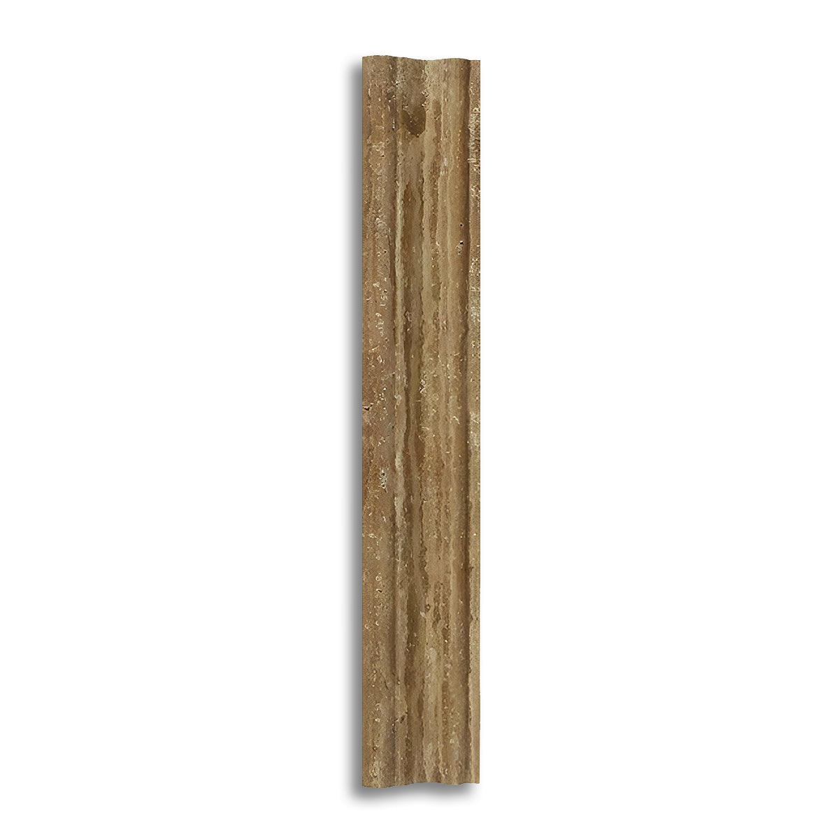 Noce Exotic Travertine (Vein-Cut) Polished & Unfilled Milano (Crown / Mercer) Molding Trim - American Tile Depot