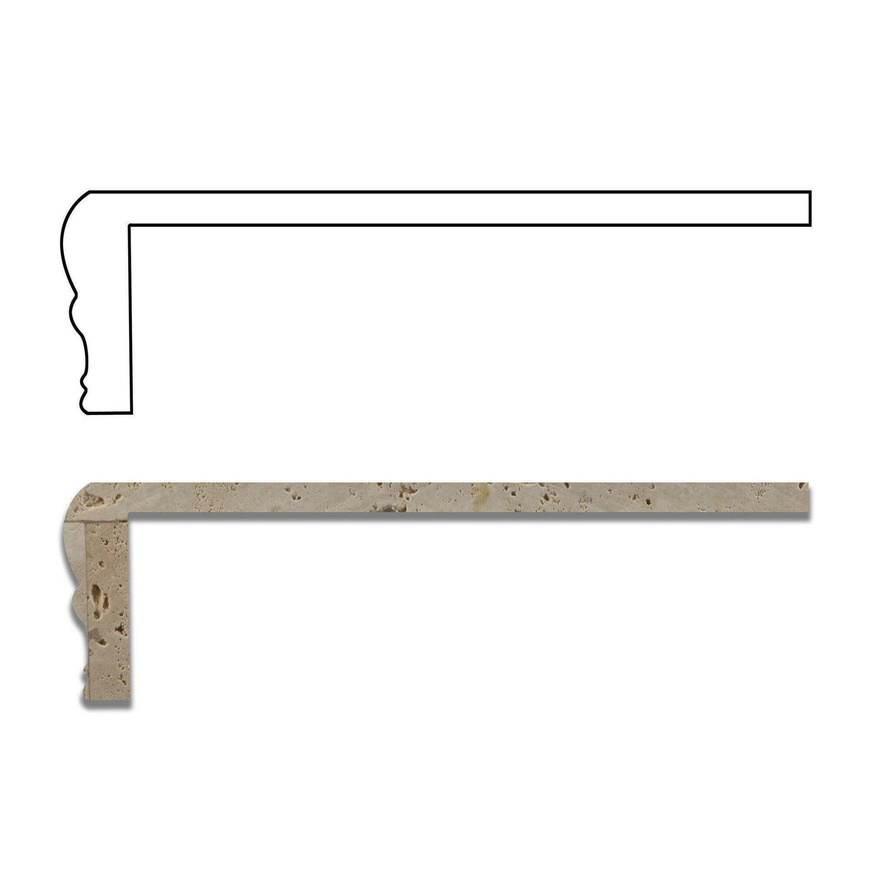 Noce Exotic Travertine Hand-Made Custom Shower Corner Shelf - Honed Noce Exotic Travertine Hand-Made Custom Shower Corner Shelf - Honed - American Tile Depot