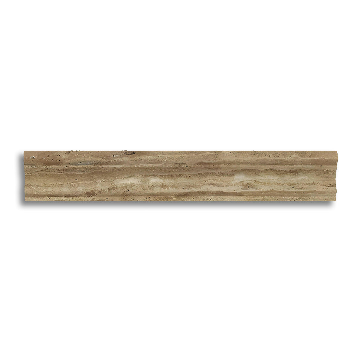 Noce Exotic Travertine (Vein-Cut) Polished & Unfilled Milano (Crown / Mercer) Molding Trim - American Tile Depot