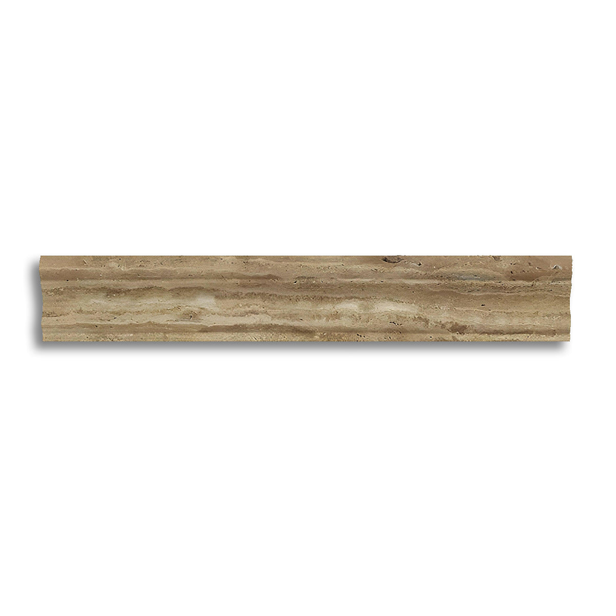 Noce Exotic Travertine (Vein-Cut) Polished & Unfilled Milano (Crown / Mercer) Molding Trim - American Tile Depot