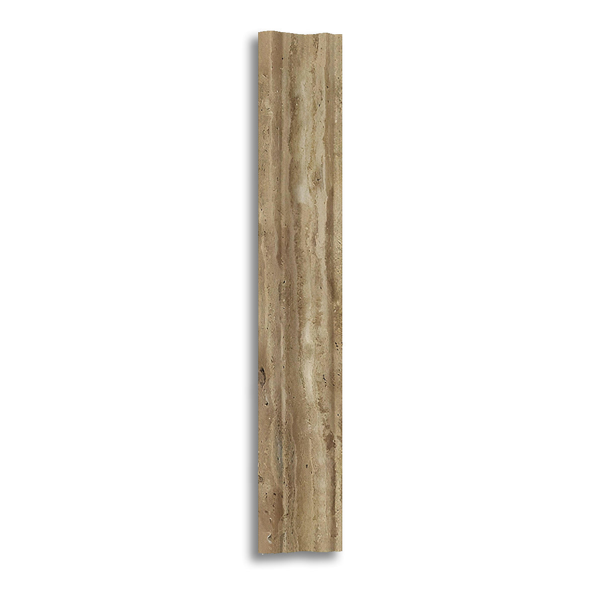 Noce Exotic Travertine (Vein-Cut) Polished & Unfilled Milano (Crown / Mercer) Molding Trim - American Tile Depot