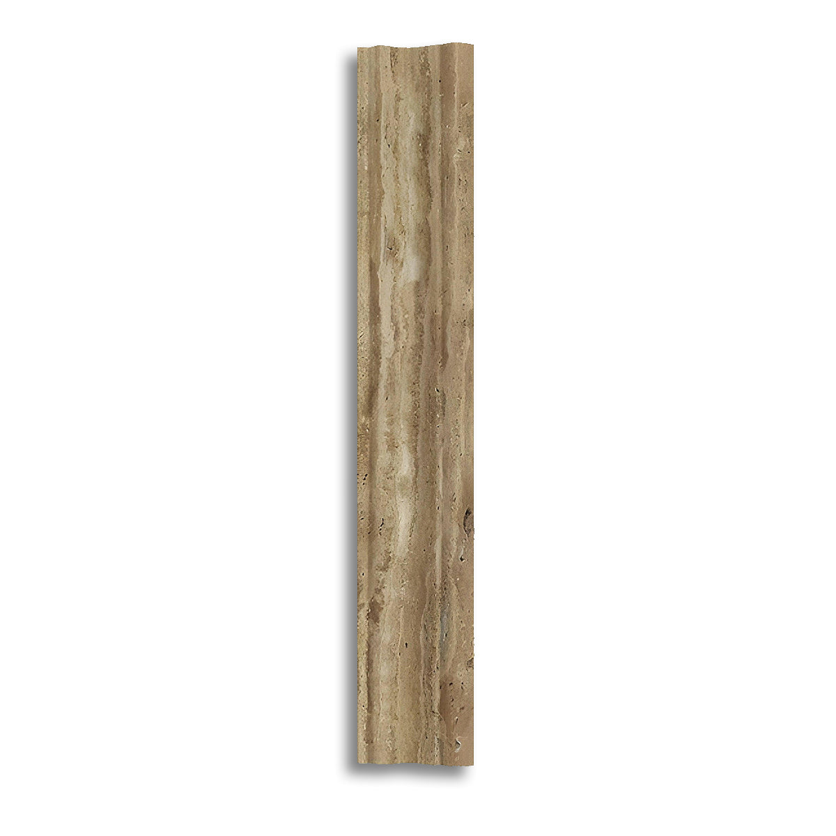 Noce Exotic Travertine (Vein-Cut) Polished & Unfilled Milano (Crown / Mercer) Molding Trim - American Tile Depot