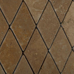 Noce Travertine 2x4 Tumbled Diamond Mosaic Tile Noce Travertine 2x4 Tumbled Diamond Mosaic Tile - American Tile Depot