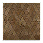 Noce Travertine 2x4 Tumbled Diamond Mosaic Tile Noce Travertine 2x4 Tumbled Diamond Mosaic Tile - American Tile Depot