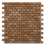 Noce Travertine Baby Brick Tumbled Mosaic Tile Noce Travertine Baby Brick Tumbled Mosaic Tile - American Tile Depot