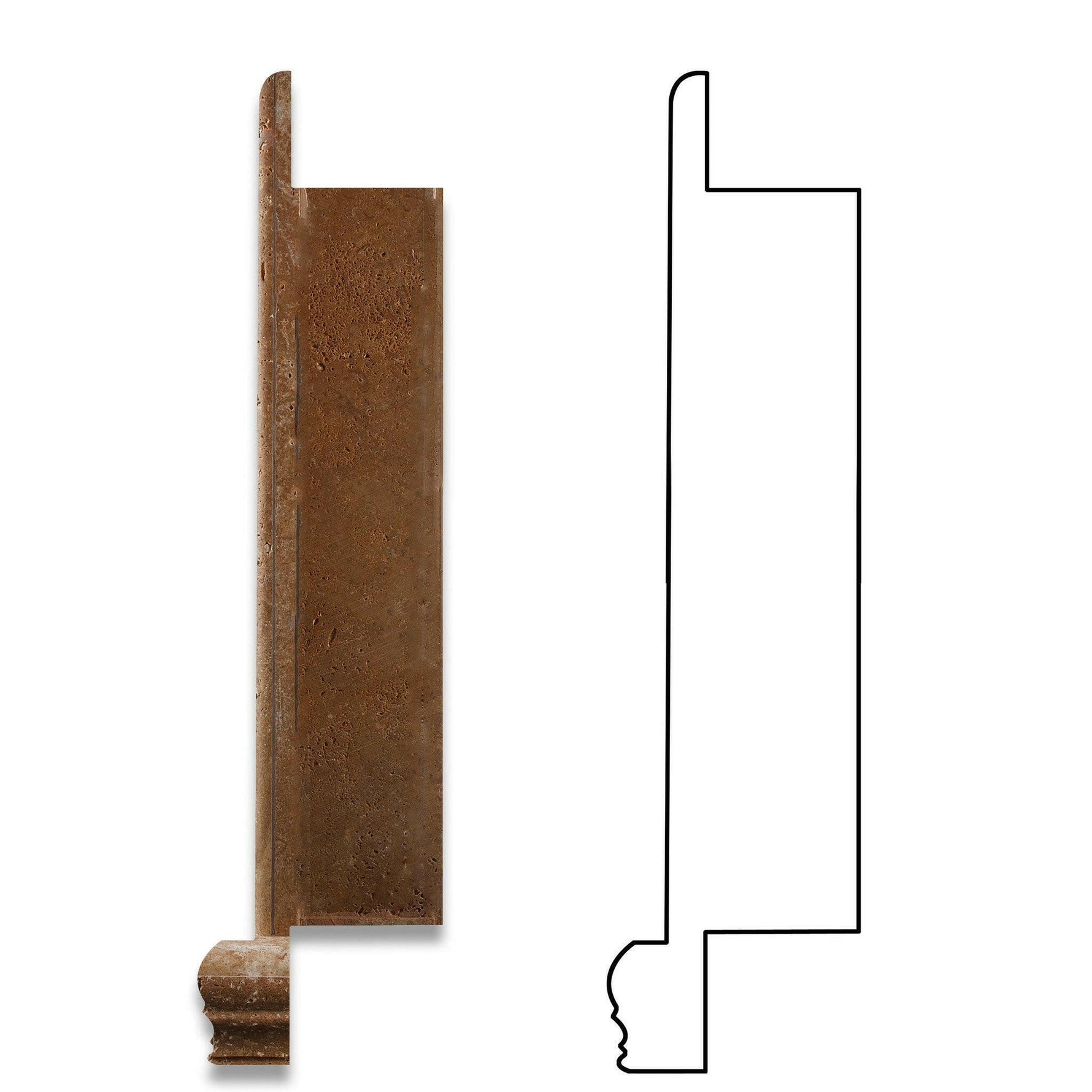 Noce Travertine Hand-Made Custom Shampoo Niche / Shelf - LARGE - Honed Noce Travertine Hand-Made Custom Shampoo Niche / Shelf - LARGE - Honed - American Tile Depot