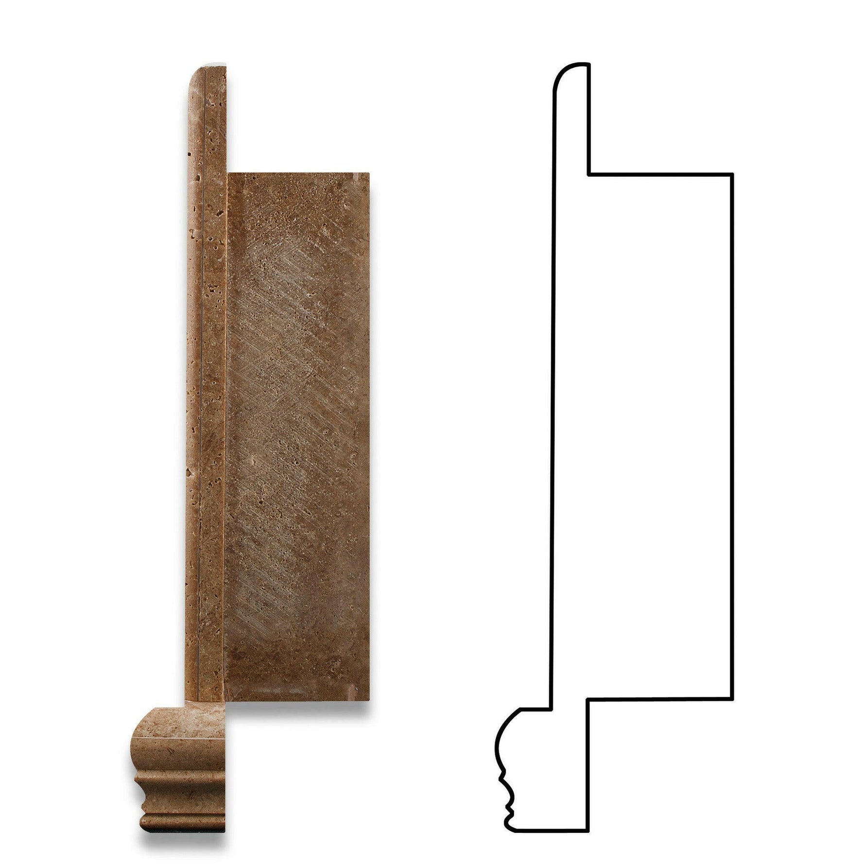 Noce Travertine Hand-Made Custom Shampoo Niche / Shelf - SMALL - Honed Noce Travertine Hand-Made Custom Shampoo Niche / Shelf - SMALL - Honed - American Tile Depot