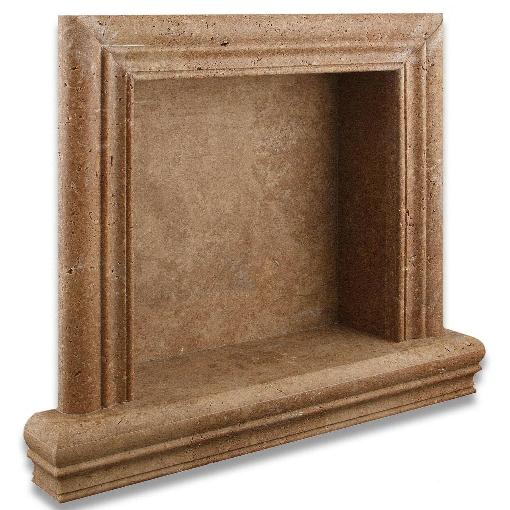 Noce Travertine Hand-Made Custom Shampoo Niche / Shelf - SMALL - Honed Noce Travertine Hand-Made Custom Shampoo Niche / Shelf - SMALL - Honed - American Tile Depot