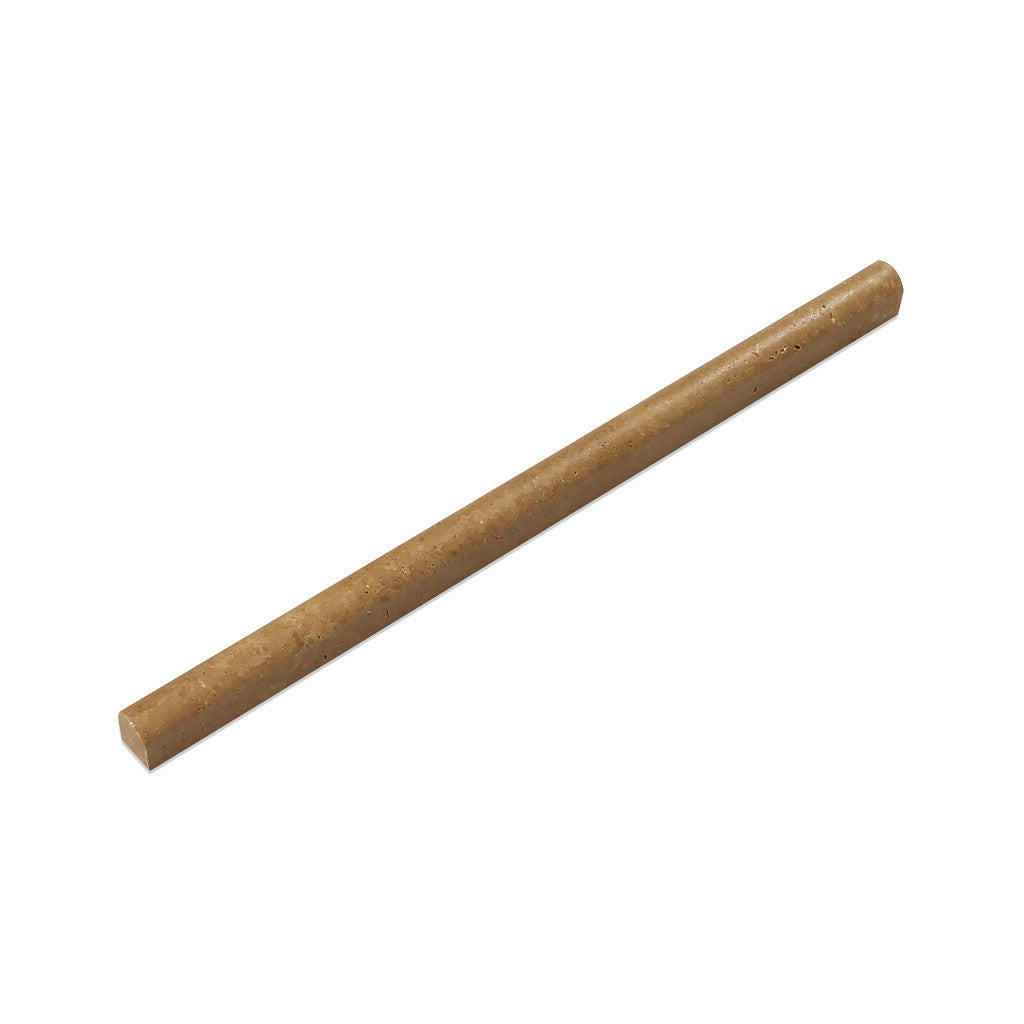 Noce Travertine Honed 1/2x12 Pencil Liner - American Tile Depot