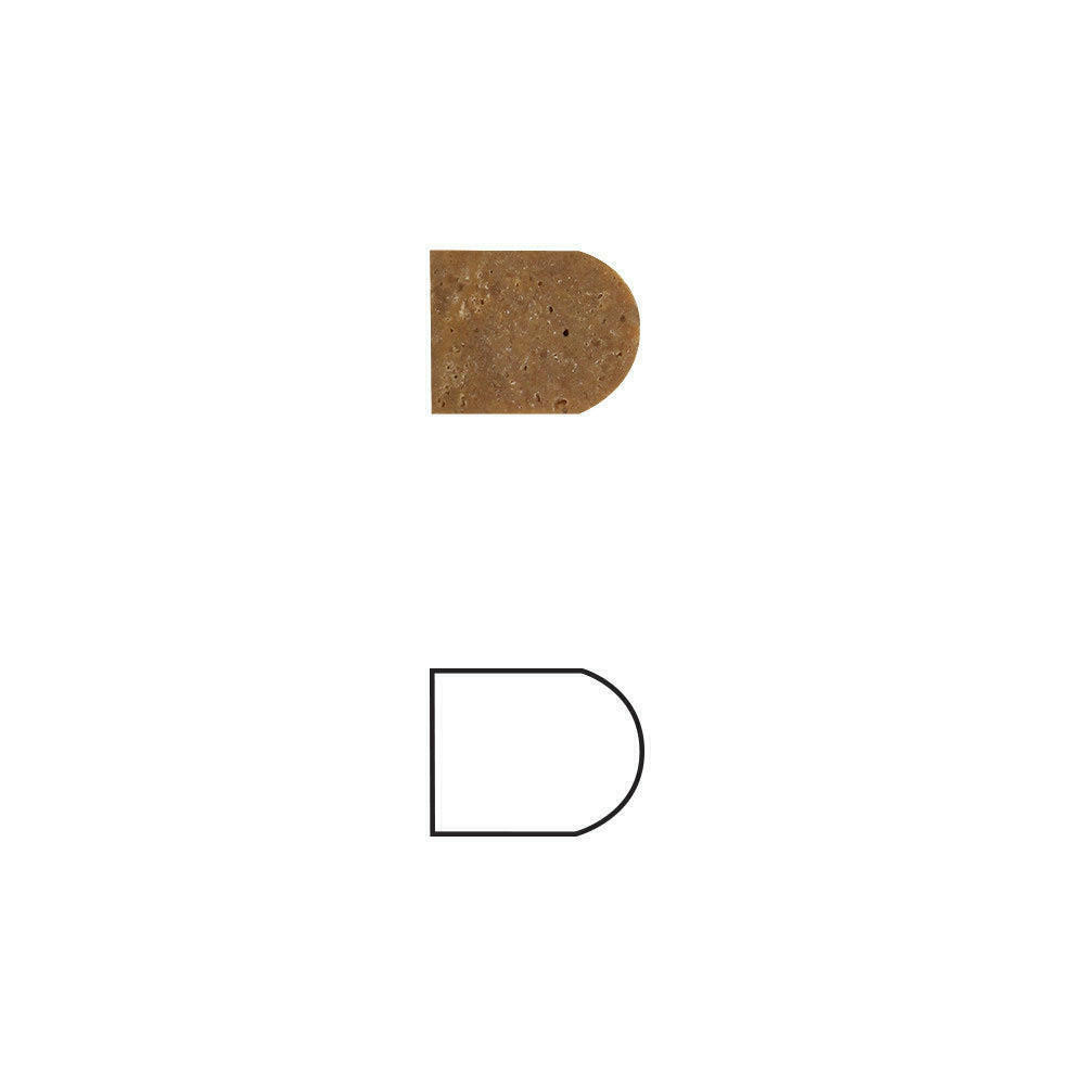 Noce Travertine Honed 1/2x12 Pencil Liner - American Tile Depot