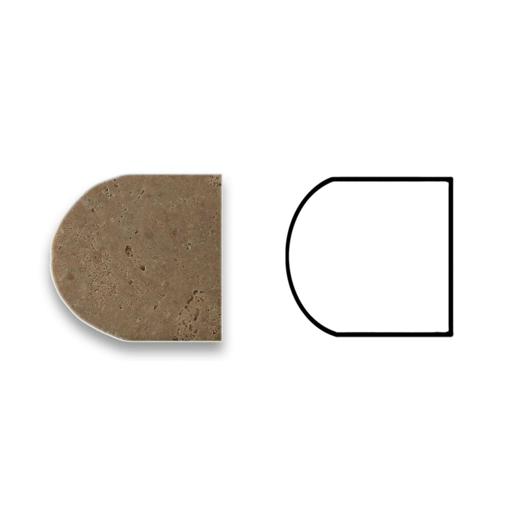 Noce Travertine Honed 1x12 Dome Liner Noce Travertine Honed 1x12 Dome Liner - American Tile Depot