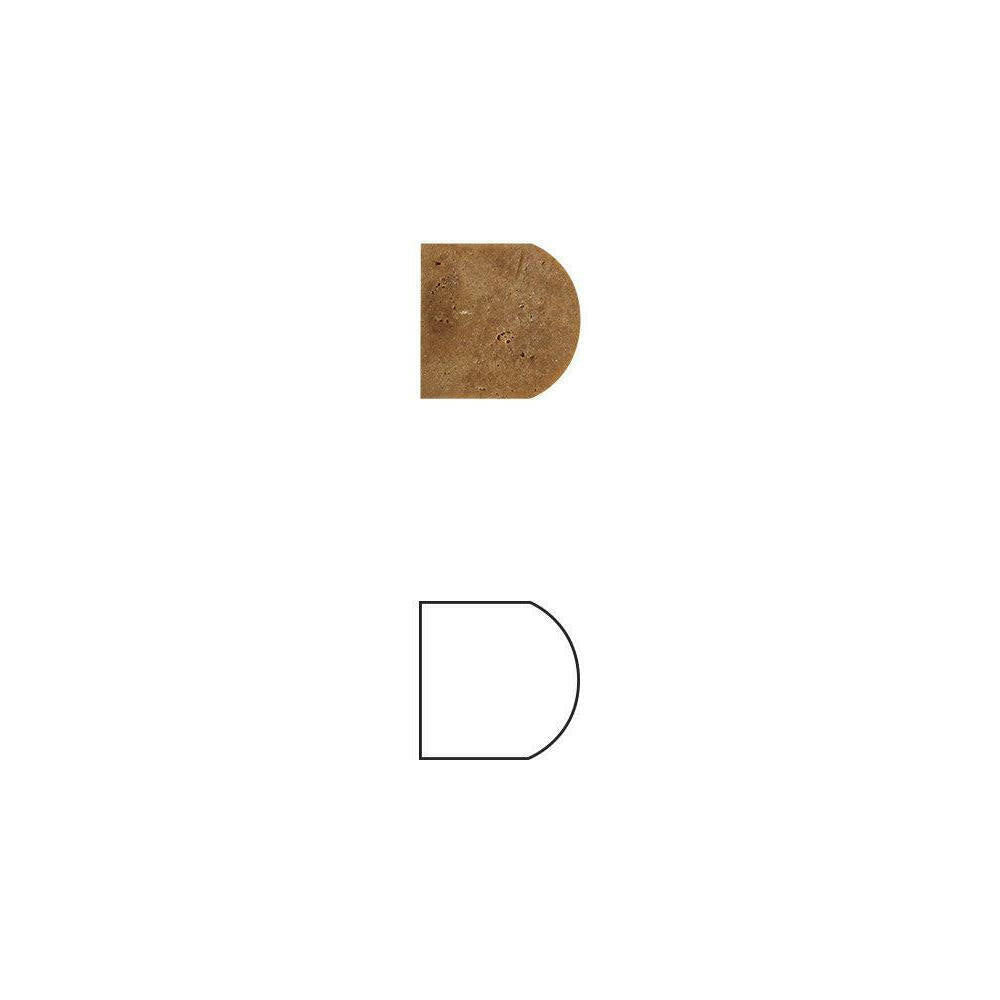 Noce Travertine Honed 3/4x12 Bullnose Liner - American Tile Depot