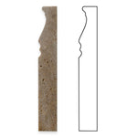 Noce Travertine Honed 5x12 Baseboard Trim Molding Noce Travertine Honed 5x12 Baseboard Trim Molding - American Tile Depot