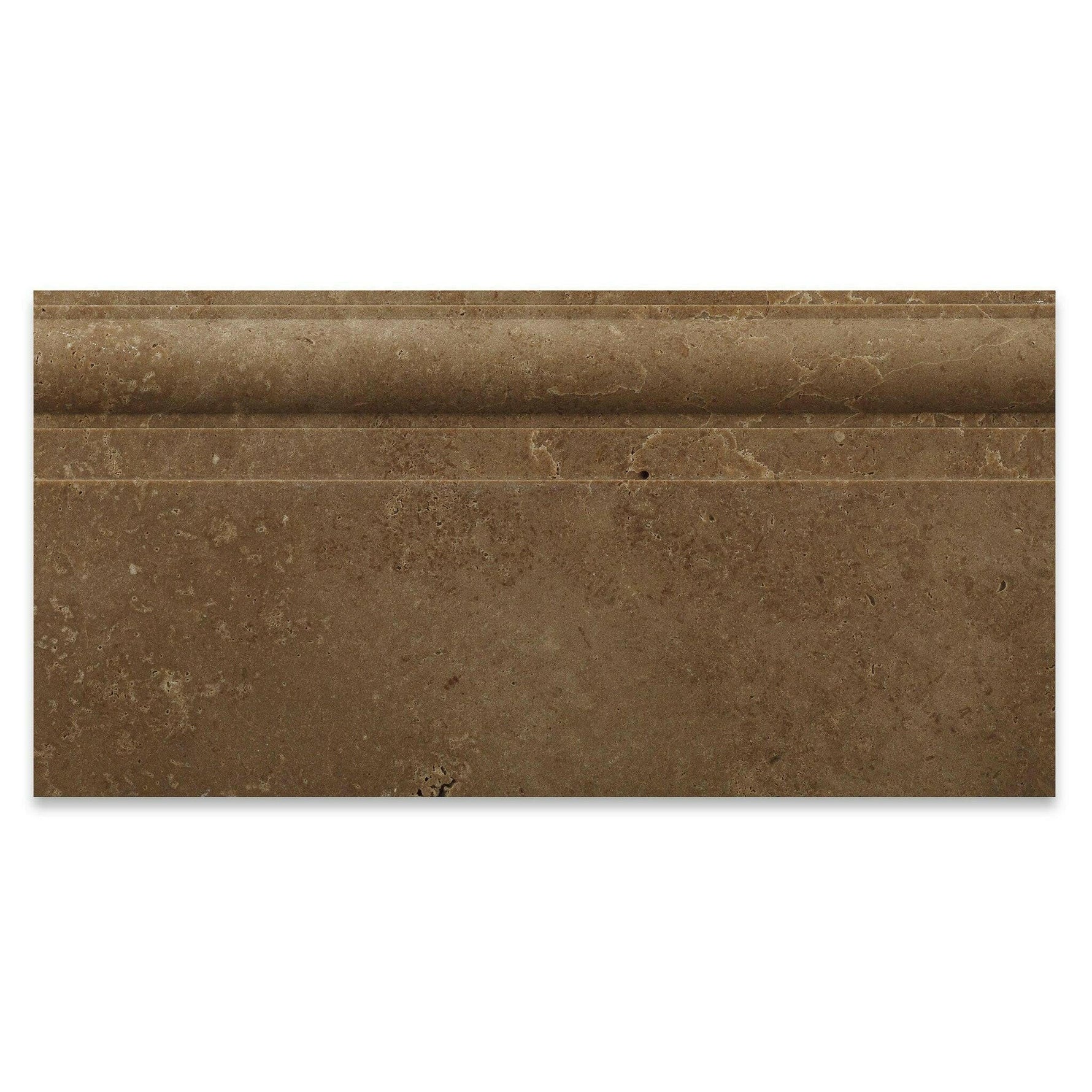 Noce Travertine Honed 6x2 Baseboard Trim Molding Noce Travertine Honed 6x2 Baseboard Trim Molding - American Tile Depot