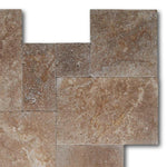 Noce Travertine Tumbled French Pattern Tile Noce Travertine Tumbled French Pattern Tile - American Tile Depot