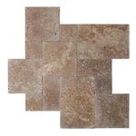 Noce Travertine Tumbled French Pattern Tile Noce Travertine Tumbled French Pattern Tile - American Tile Depot