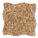 Noce Travertine Tumbled Paledian (Random Broken) Mosaic Tile - American Tile Depot