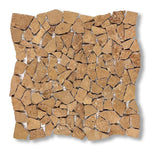 Noce Travertine Tumbled Paledian (Random Broken) Mosaic Tile - American Tile Depot