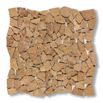 Noce Travertine Tumbled Paledian (Random Broken) Mosaic Tile - American Tile Depot