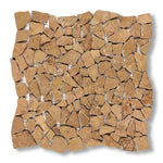 Noce Travertine Tumbled Paledian (Random Broken) Mosaic Tile - American Tile Depot