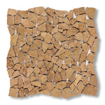 Noce Travertine Tumbled Paledian (Random Broken) Mosaic Tile - American Tile Depot