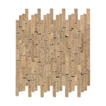 Noce Travertine Tumbled Random Strip Mosaic Tile Noce Travertine Tumbled Random Strip Mosaic Tile - American Tile Depot