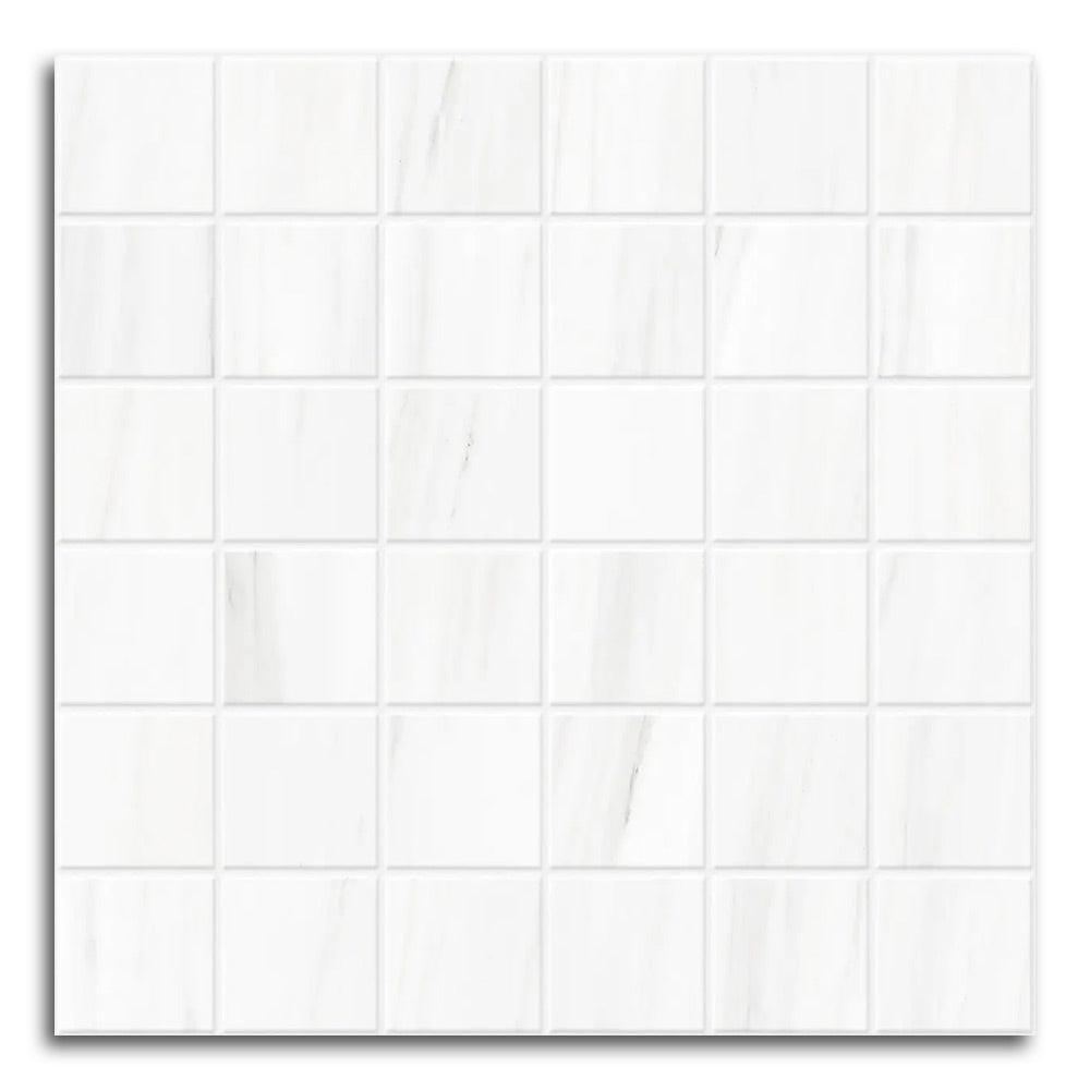 Nordic White Matte Square Porcelain Mosaic Tile Nordic White Matte Square Porcelain Mosaic Tile - American Tile Depot