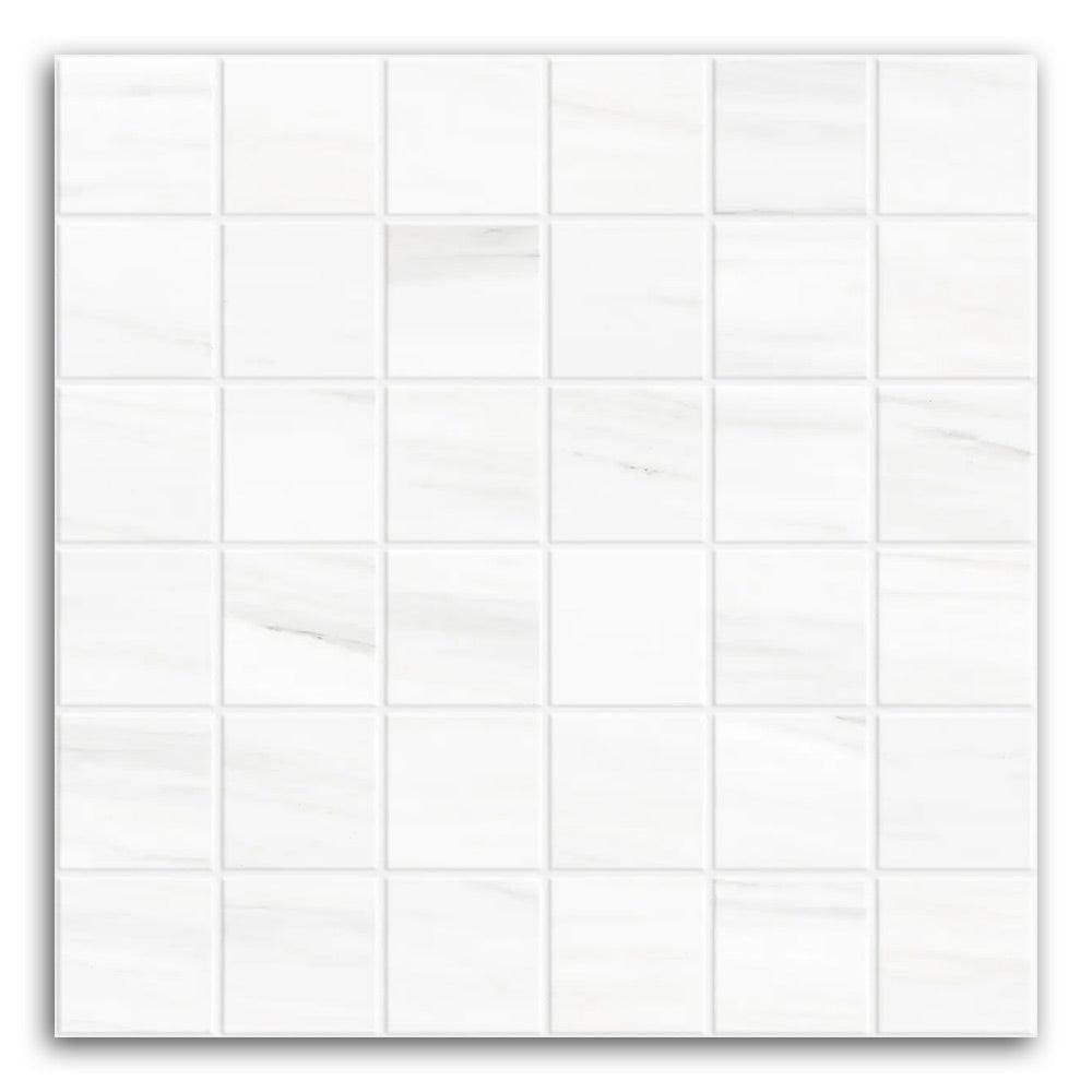 Nordic White Matte Square Porcelain Mosaic Tile Nordic White Matte Square Porcelain Mosaic Tile - American Tile Depot