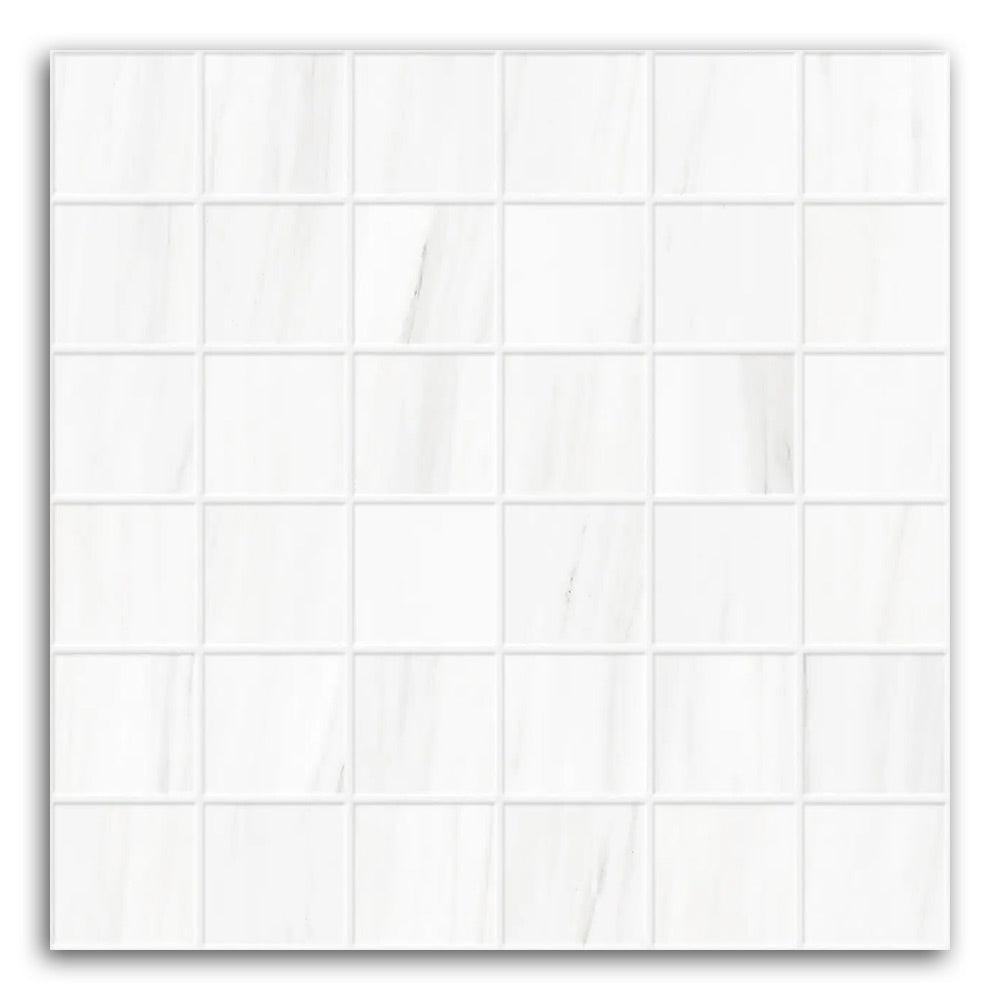 Nordic White Matte Square Porcelain Mosaic Tile Nordic White Matte Square Porcelain Mosaic Tile - American Tile Depot