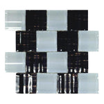 Nyra BW Square Glass Mosaic Wall Tile Nyra BW Square Glass Mosaic Wall Tile - American Tile Depot