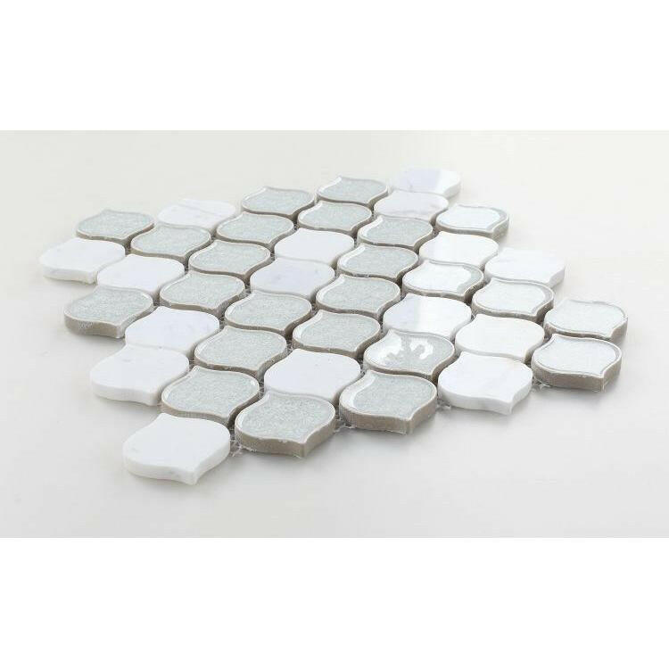 Oasis Carrara Arabesque Mosaic Wall Tile Oasis Carrara Arabesque Mosaic Wall Tile - American Tile Depot
