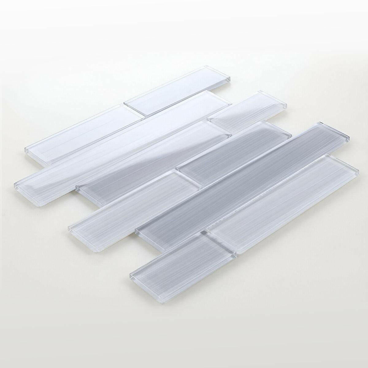 Oceanhouse Goose Multi Size Glossy Subway Glass Mosaic Tile Oceanhouse Goose Multi Size Glossy Subway Glass Mosaic Tile - American Tile Depot