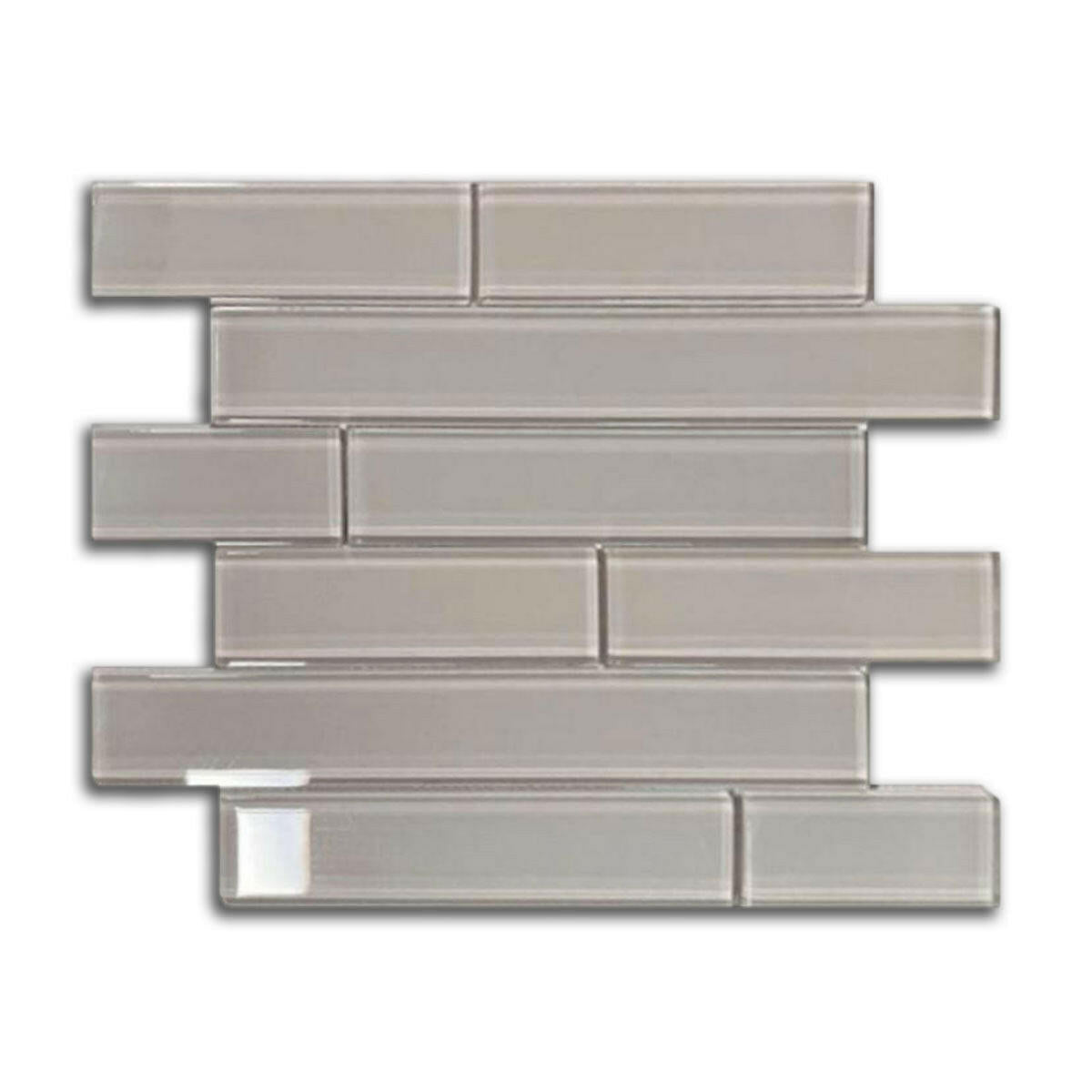 Oceanhouse Grey Shining Multi Size Glossy Subway Glass Mosaic Tile Oceanhouse Grey Shining Multi Size Glossy Subway Glass Mosaic Tile - American Tile Depot