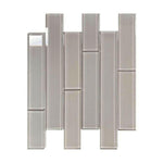 Oceanhouse Grey Shining Multi Size Glossy Subway Glass Mosaic Tile Oceanhouse Grey Shining Multi Size Glossy Subway Glass Mosaic Tile - American Tile Depot