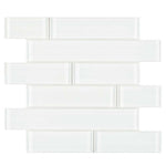 Oceanhouse White Shining Multi Size Subway Glass Mosaic Tile Oceanhouse White Shining Multi Size Subway Glass Mosaic Tile - American Tile Depot