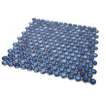 Orb Night Blue Penny Round Handmade Porcelain Mosaic Tile Orb Night Blue Penny Round Handmade Porcelain Mosaic Tile - American Tile Depot