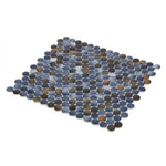 Orb Night Shadow Penny Round Handmade Porcelain Mosaic Tile Orb Night Shadow Penny Round Handmade Porcelain Mosaic Tile - American Tile Depot