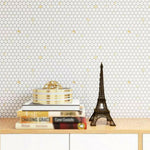 Orb Noon Calacatta Matte Penny Round Handmade Porcelain Mosaic Tile Orb Noon Calacatta Matte Penny Round Handmade Porcelain Mosaic Tile - American Tile Depot