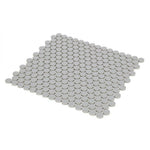 Orb Noon City Grey Matte Penny Round Handmade Porcelain Mosaic Tile Orb Noon City Grey Matte Penny Round Handmade Porcelain Mosaic Tile - American Tile Depot