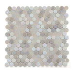 Orb Noon Inari New Penny Round Glossy Glass Mosaic Tile Orb Noon Inari New Penny Round Glossy Glass Mosaic Tile - American Tile Depot