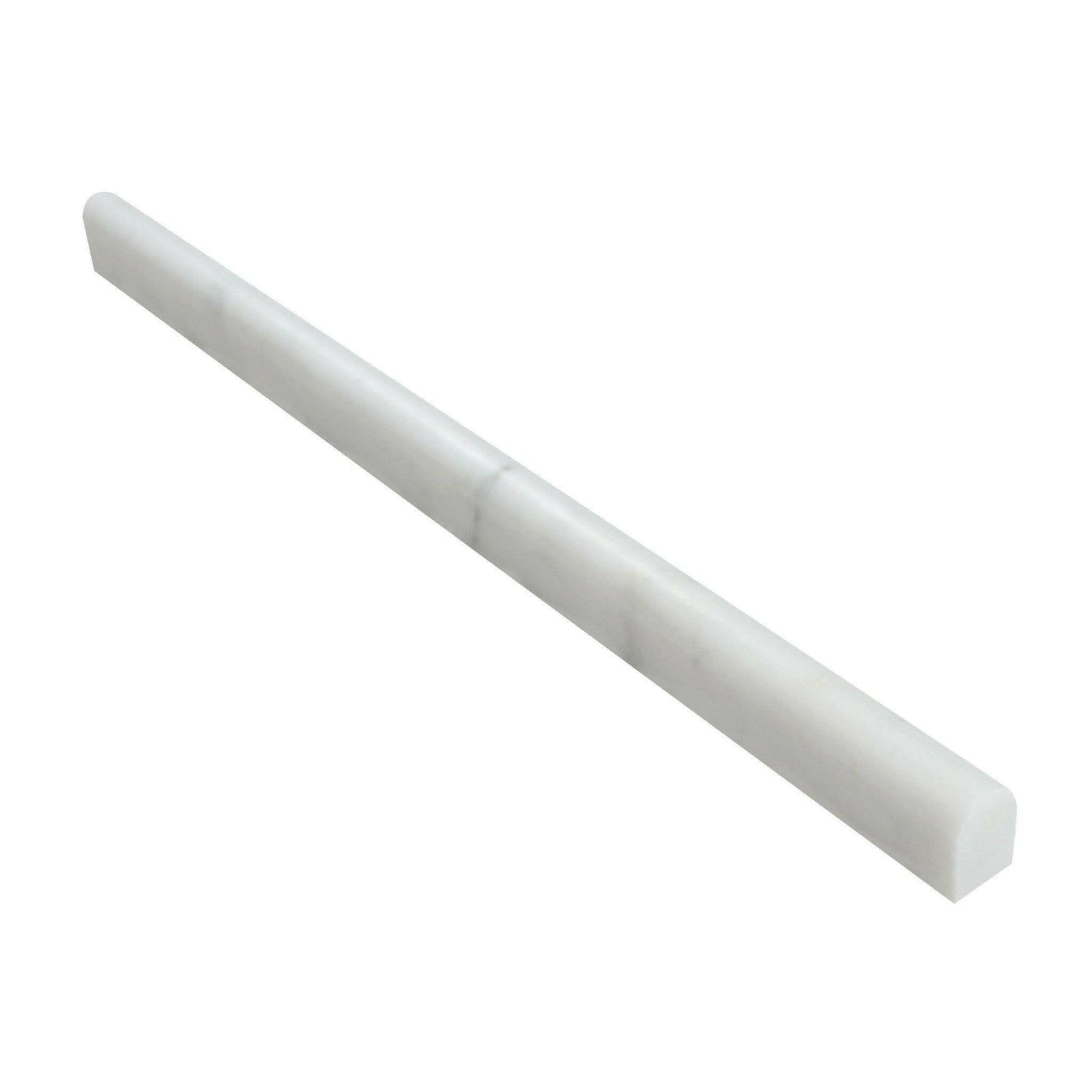 Oriental White / Asian Statuary Marble Honed 1/2x12 Pencil Liner Oriental White / Asian Statuary Marble Honed 1/2x12 Pencil Liner - American Tile Depot