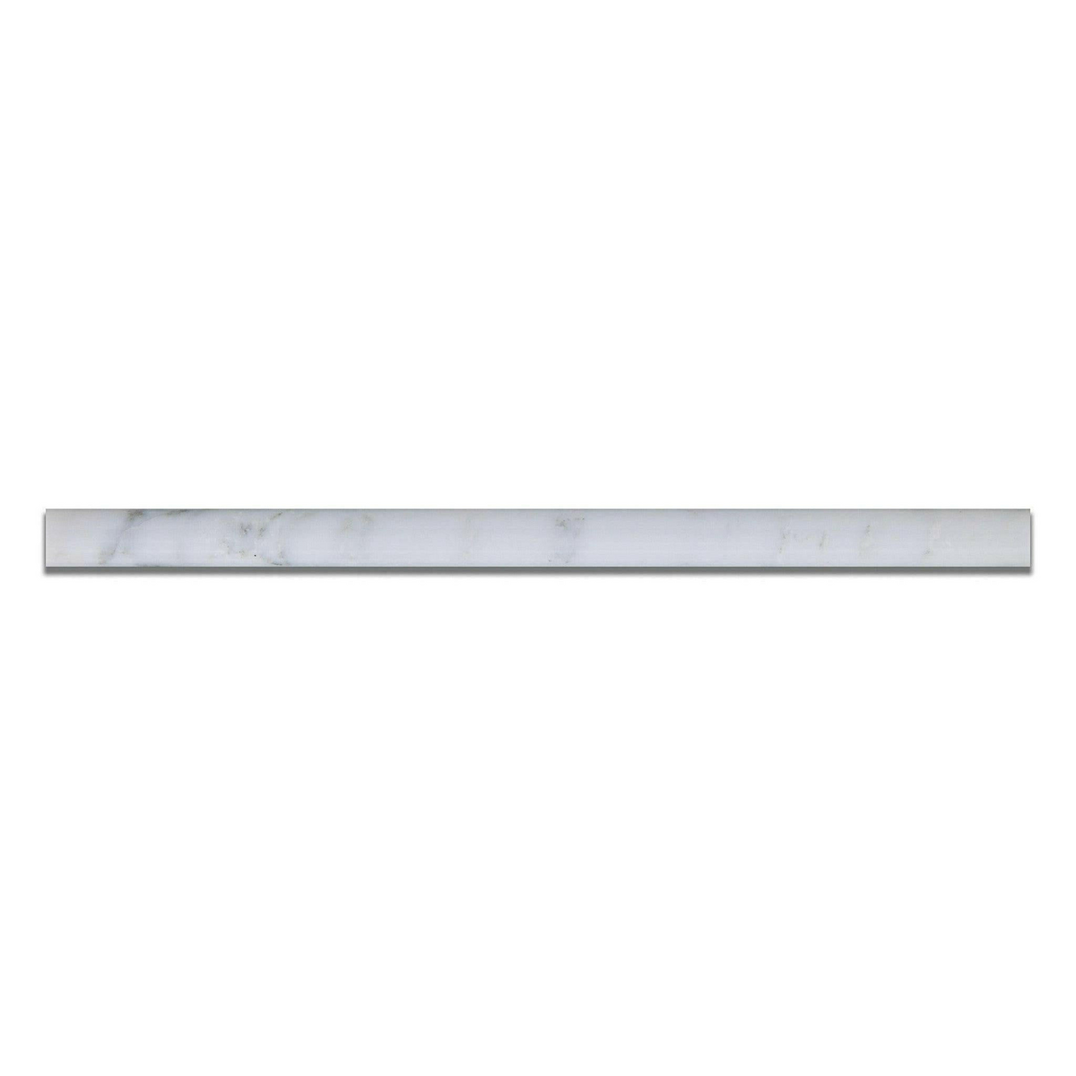 Oriental White / Asian Statuary Marble Honed 3/4x12 Bullnose Liner - American Tile Depot