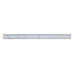 Oriental White / Asian Statuary Marble Honed 3/4x12 Bullnose Liner - American Tile Depot