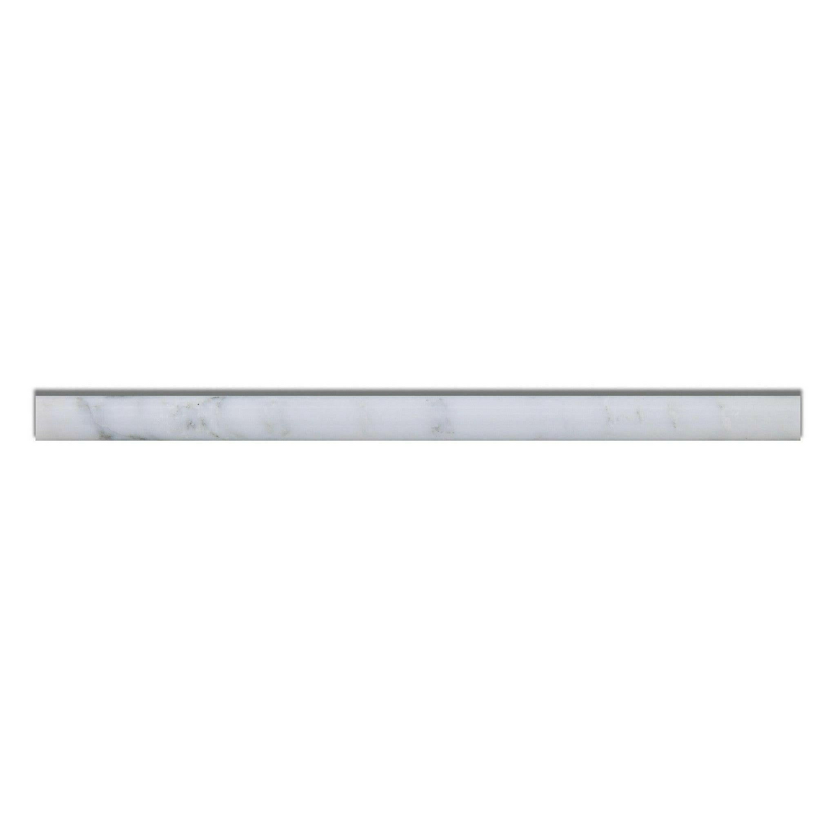 Oriental White / Asian Statuary Marble Honed 3/4x12 Bullnose Liner - American Tile Depot