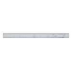 Oriental White / Asian Statuary Marble Honed 3/4x12 Bullnose Liner - American Tile Depot