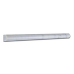 Oriental White / Asian Statuary Marble Honed 3/4x12 Bullnose Liner - American Tile Depot